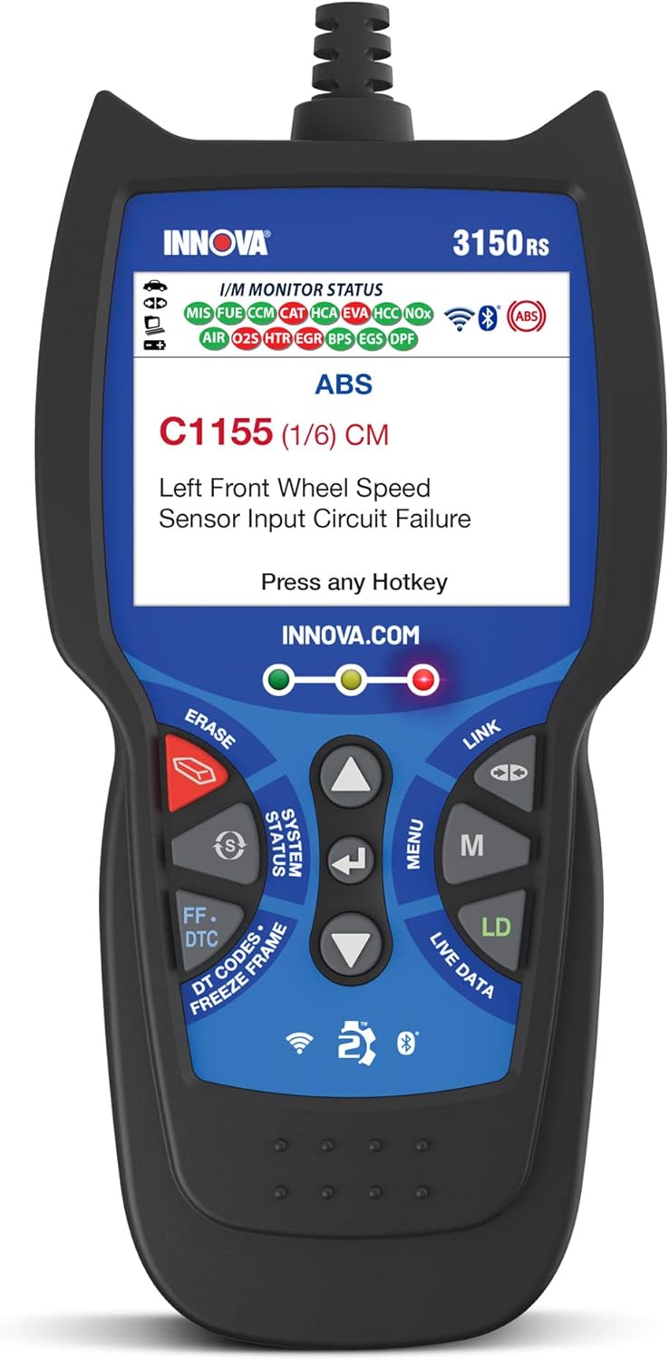 OBD2 Scanner Car Code Reader with ABS SRS Live Data N10466