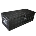 30" Heavy Duty Aluminum Black Tool Box with Lock & Keys X470