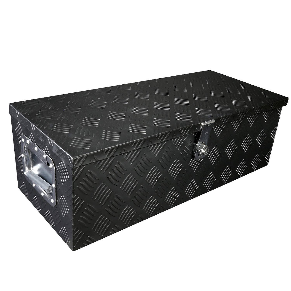 30" Heavy Duty Aluminum Black Tool Box with Lock & Keys X470
