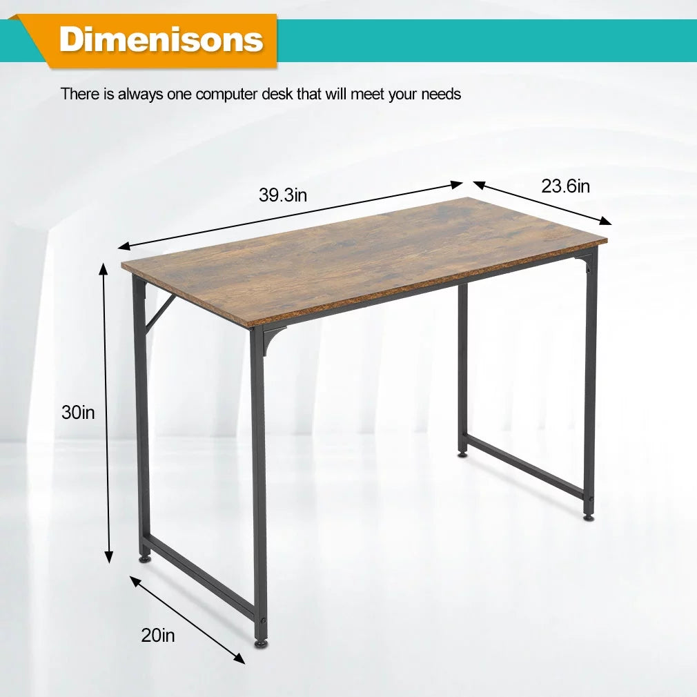 40 inches Computer Desk with Metal Frame F8433