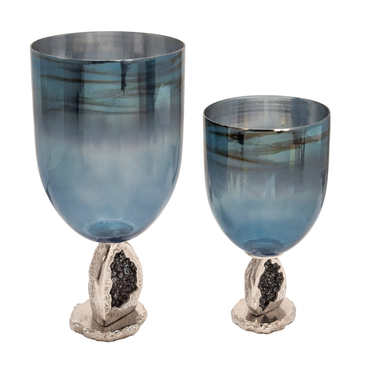 Blue Glass Hurricane H346