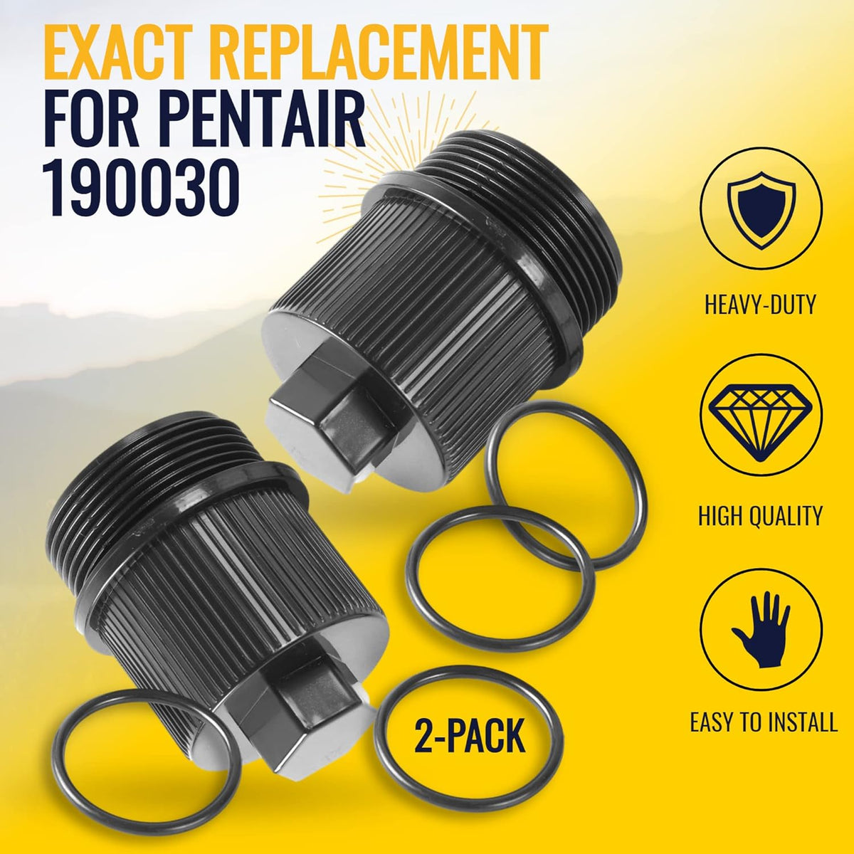 2-Pack Drain Plug Cap Assembly with O-Ring L299