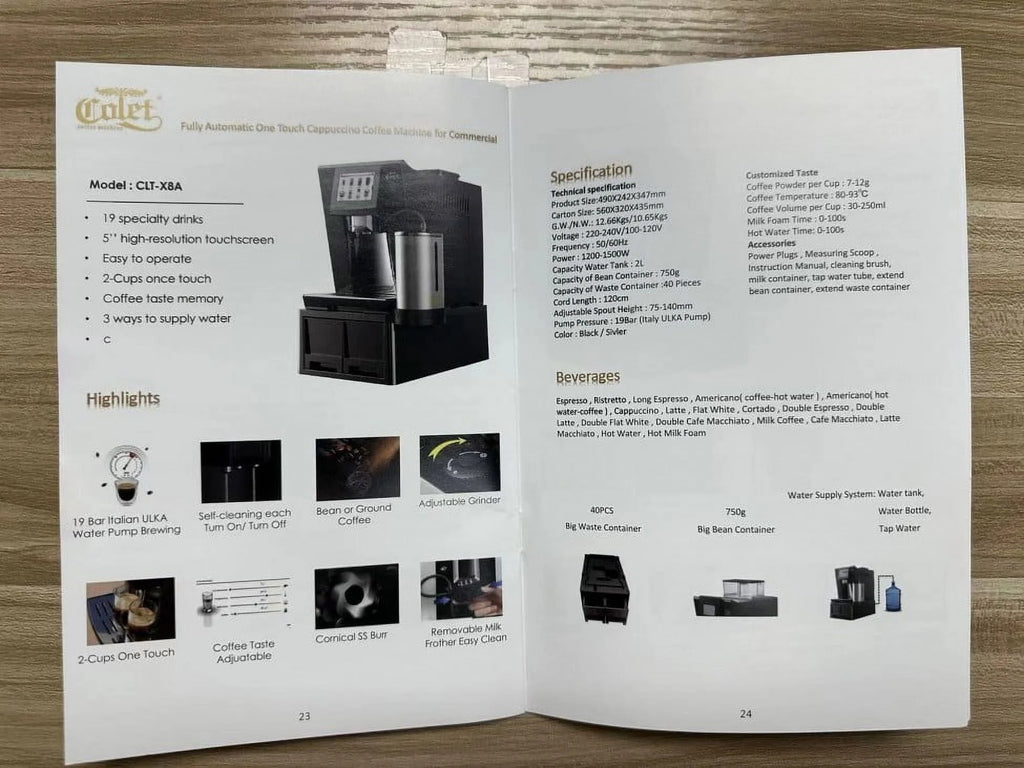 Black 20-Cup Fully Automatic Espresso Coffee Machine O9652