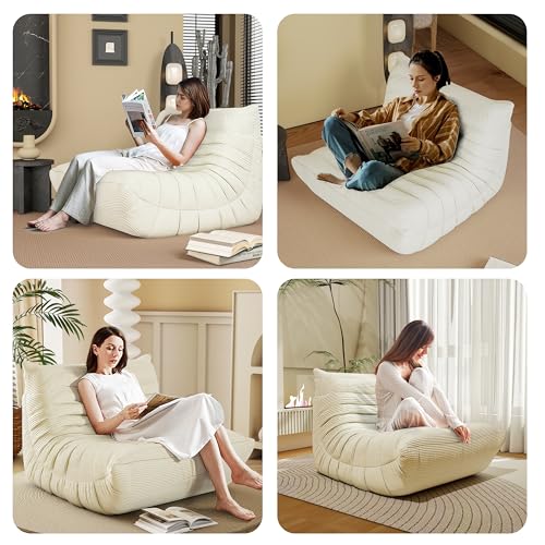 Yellow Memory Foam Bean Bag Chair R36364