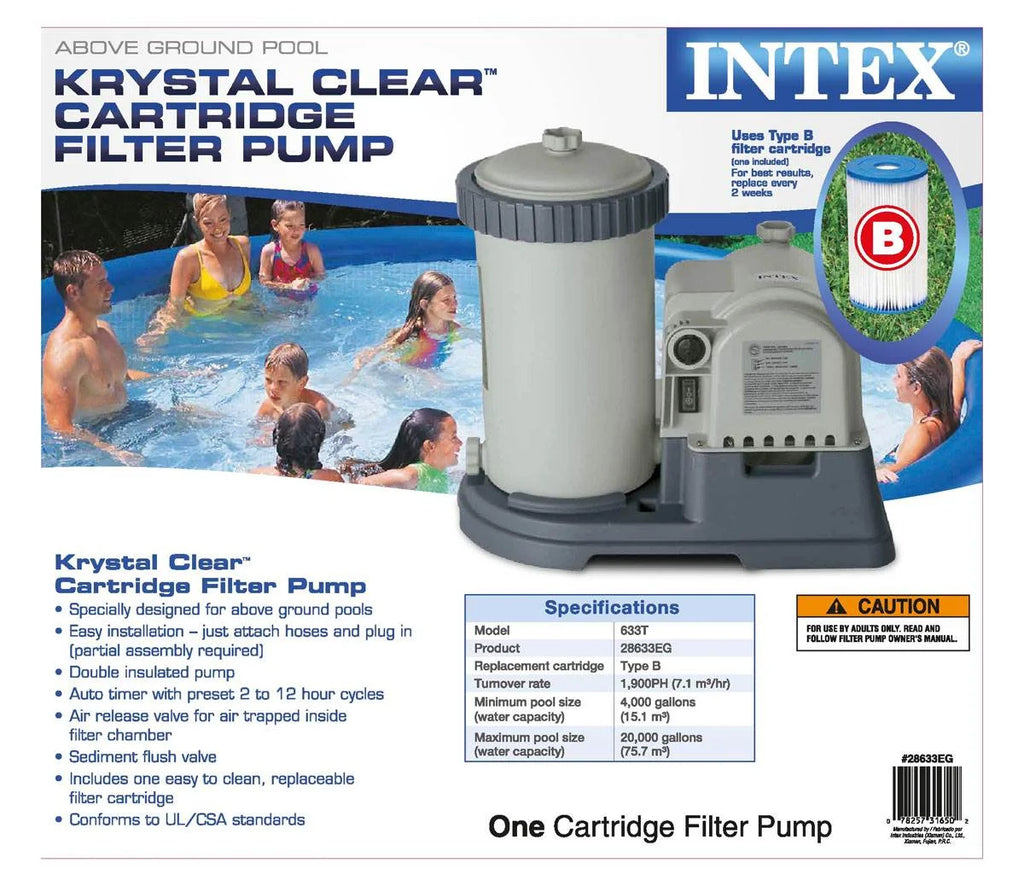 2500 GPH Swimming Pool Filter Pump + Replacement Filter Cartridge 3 Pack X735873