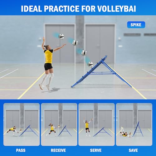 4x4FT Volleyball Rebounder Net with 2 x 6-Angle Quick Adjustments I406