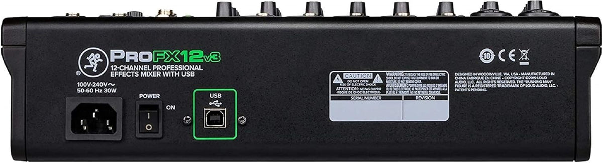 12-Channel Mixer with Headphone Amp, 4 XLR Cables, and 2 Breakout Cables Bundle Q394