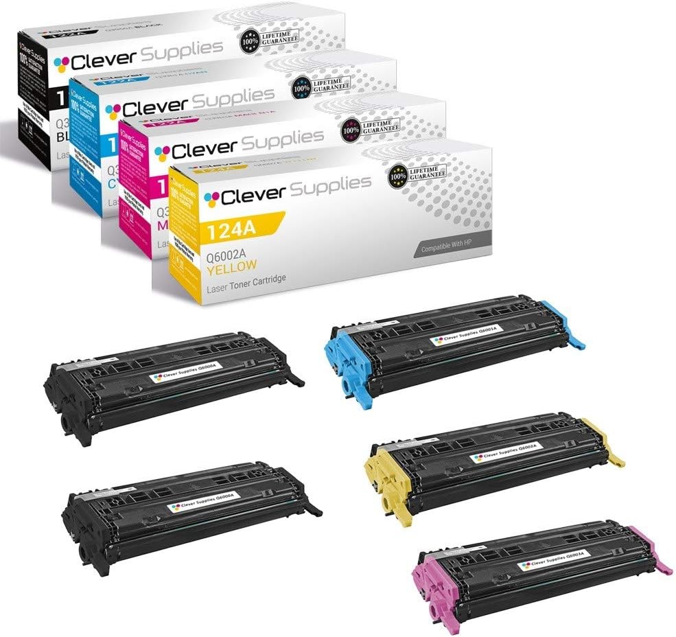 Compatible Black Cyan Yellow Magenta Toner Cartridge 5 Color Set E768