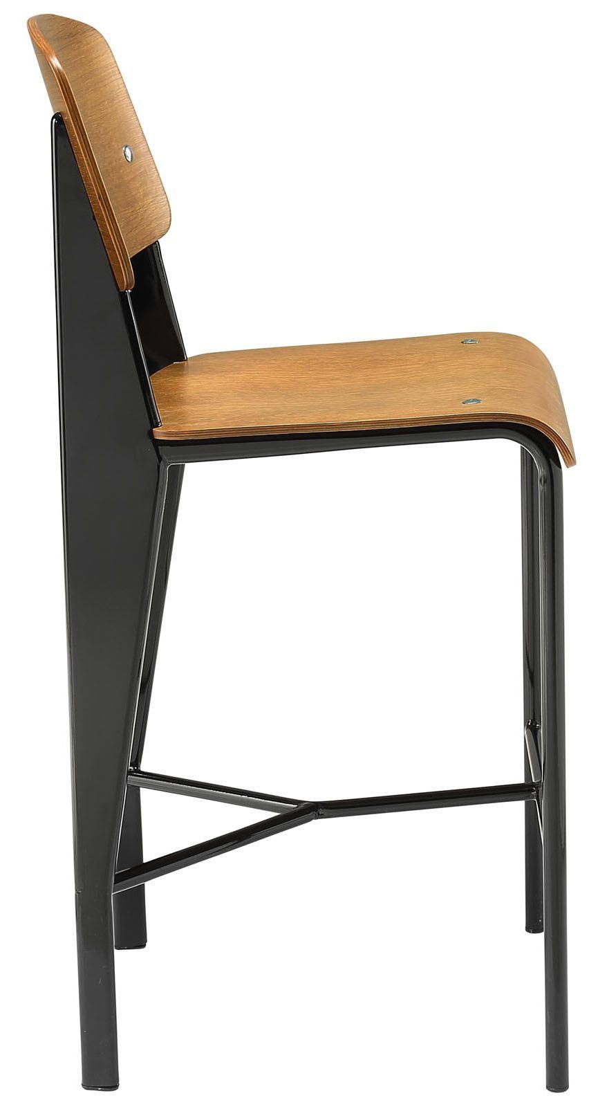 Walnut Black Counter Stool E7128