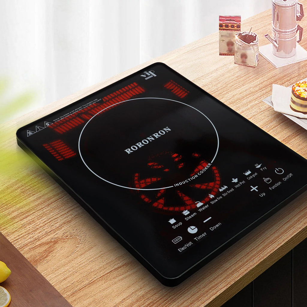 1000W Portable Induction Cooktop with Child Safety Lock & Timer S81758