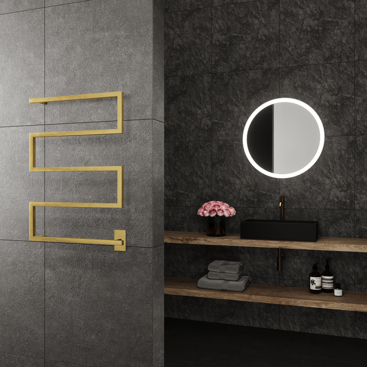 Wall Mounted Electric Towel Warmer in Gold T92678