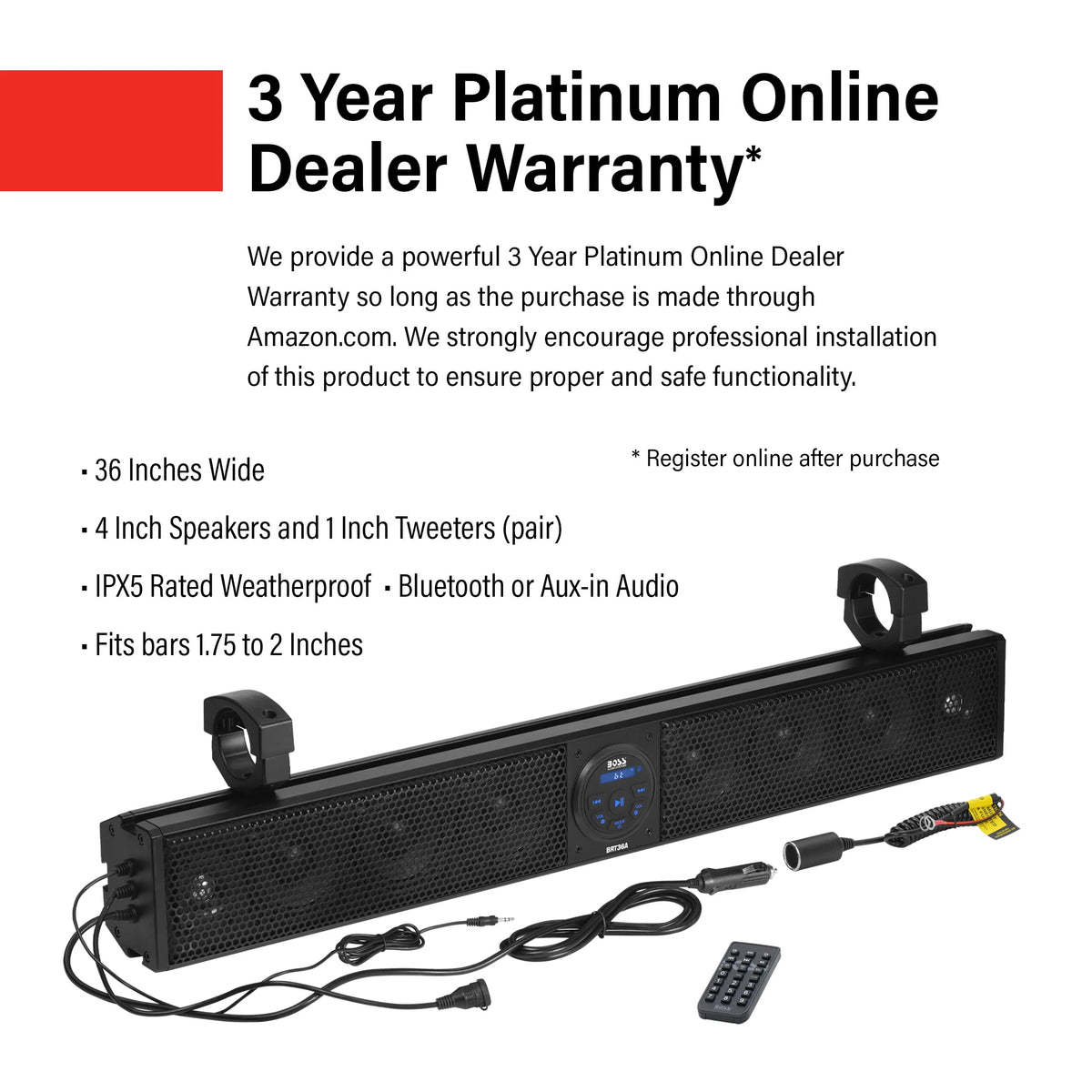 ATV UTV Sound Bar System U7996