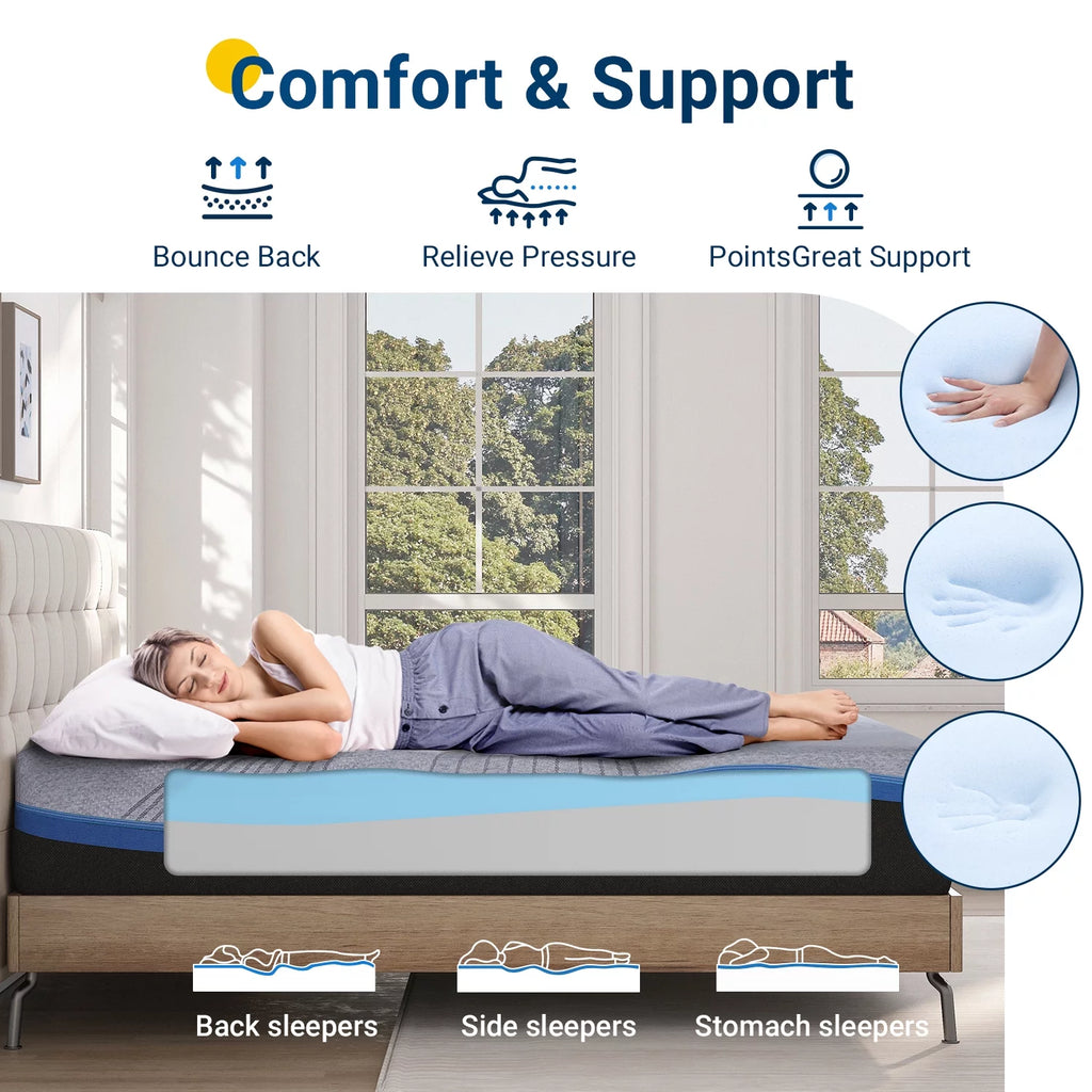 Twin Size 10'' Gel Memory Foam Mattress E801539
