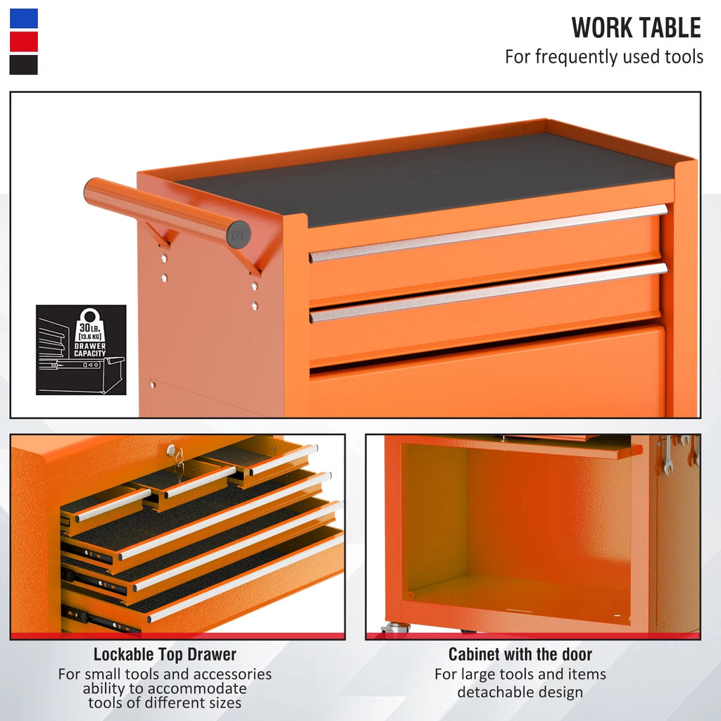 8 Drawer Rolling Tool Chest with Wheels K47101