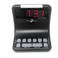 Black Dual Alarm Clock with Dual USB Charging Ports F816