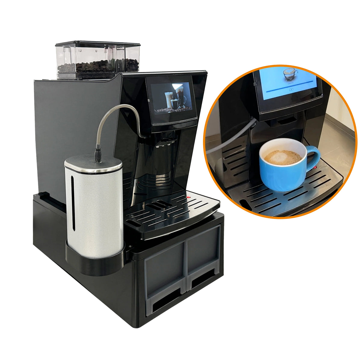 Black 20-Cup Fully Automatic Espresso Coffee Machine O9652