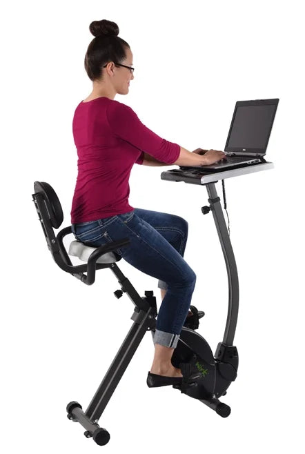 Upright Exercise Bike Workstation and Standing Desk H6181