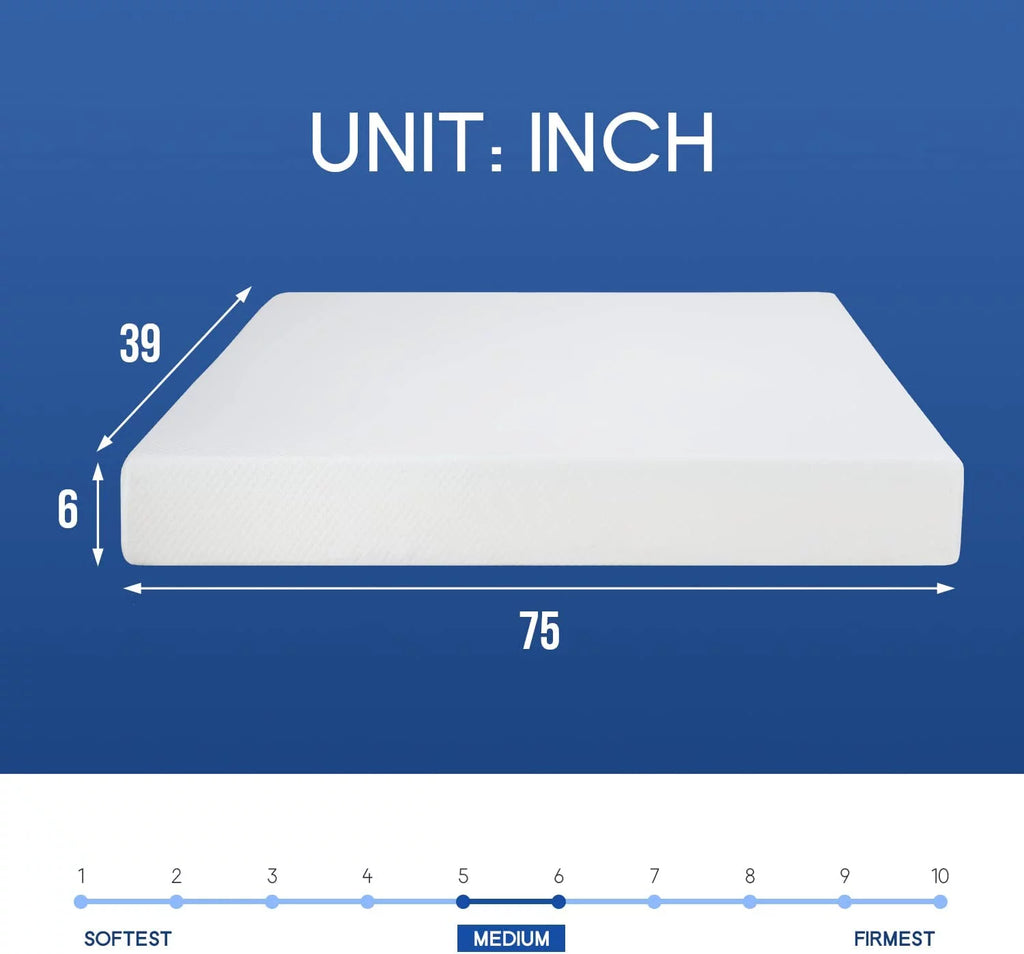 Twin 6 inch Gel Memory Foam Mattress K9649