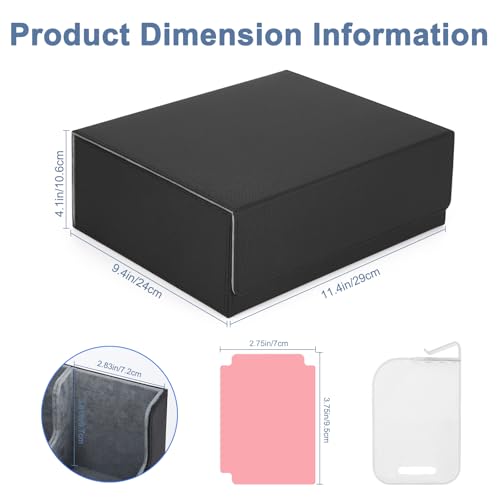 Trading Card Storage Box 1800+ Leather Magnetic Closure T74523