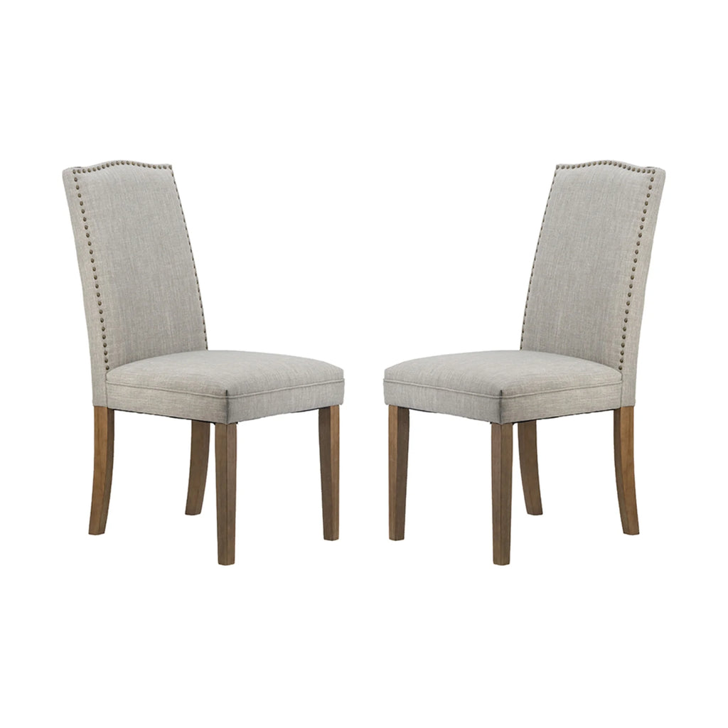 Gray and Brown Wooden Dining Chairs Y7401