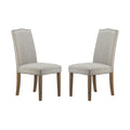 Gray and Brown Wooden Dining Chairs Y7401