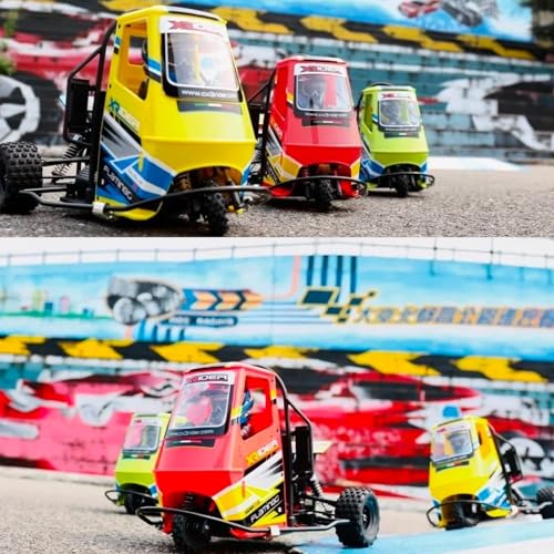 2 in 1 High Speed RC Car Electric Tricycle Motorcycle RTR Drift Yellow O1679