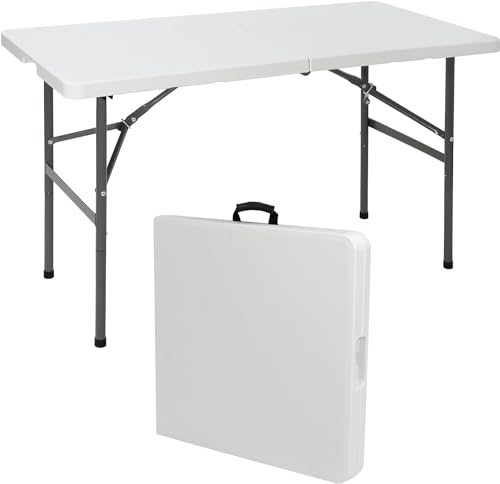 4ft White Plastic Folding Table Q2451