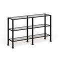 Black Metal and Glass 3-Tier Console Table L787044