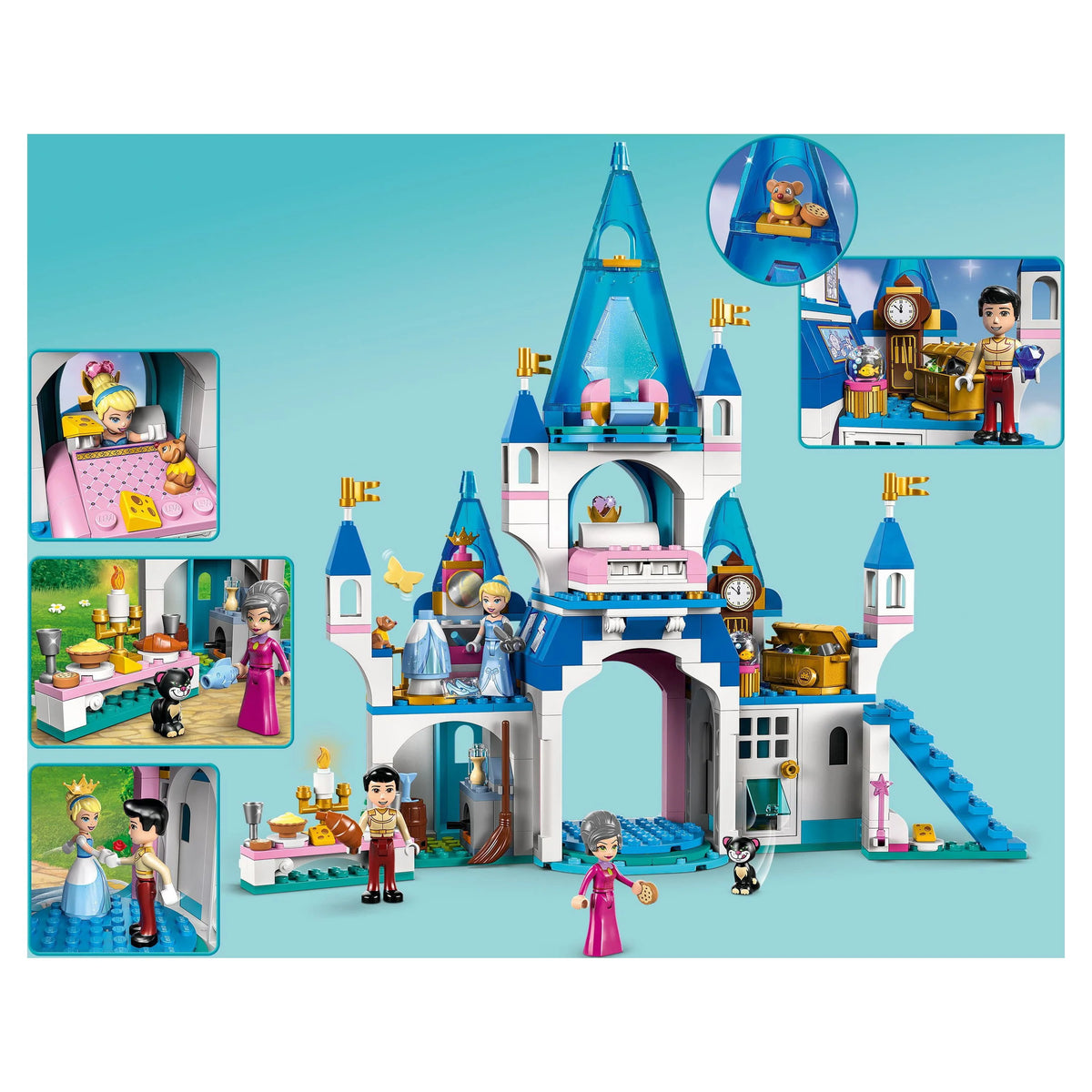 Buildable Castle Toy with 3 Mini Dolls Q2024
