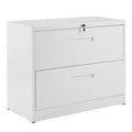 Black 2 Drawer Metal File Cabinet P861270