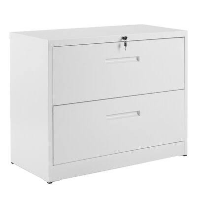 Black 2 Drawer Metal File Cabinet P861270
