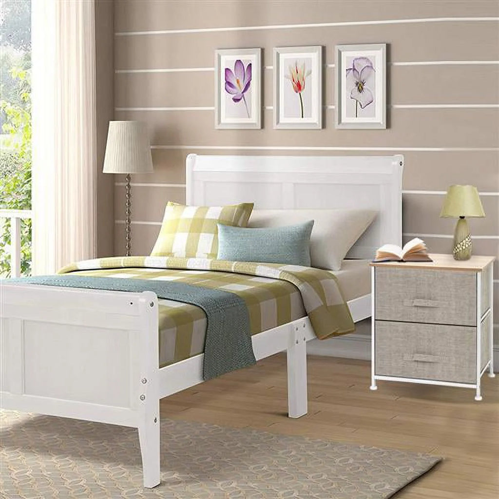 2 Drawer Fabric Nightstand O10664