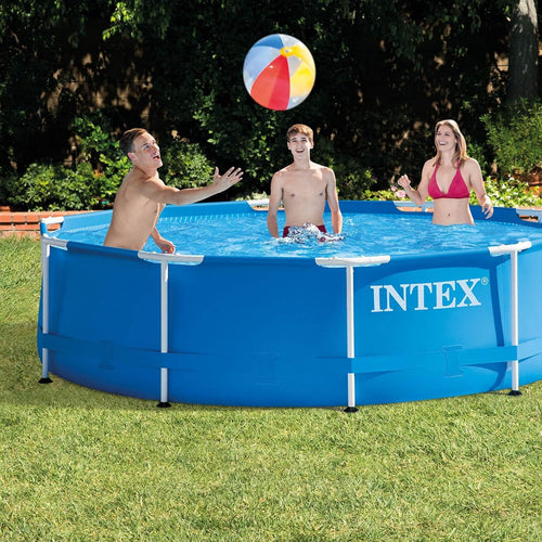 10ft x 30in Metal Frame Above Ground Swimming Pool Set with Filter Pump P130595