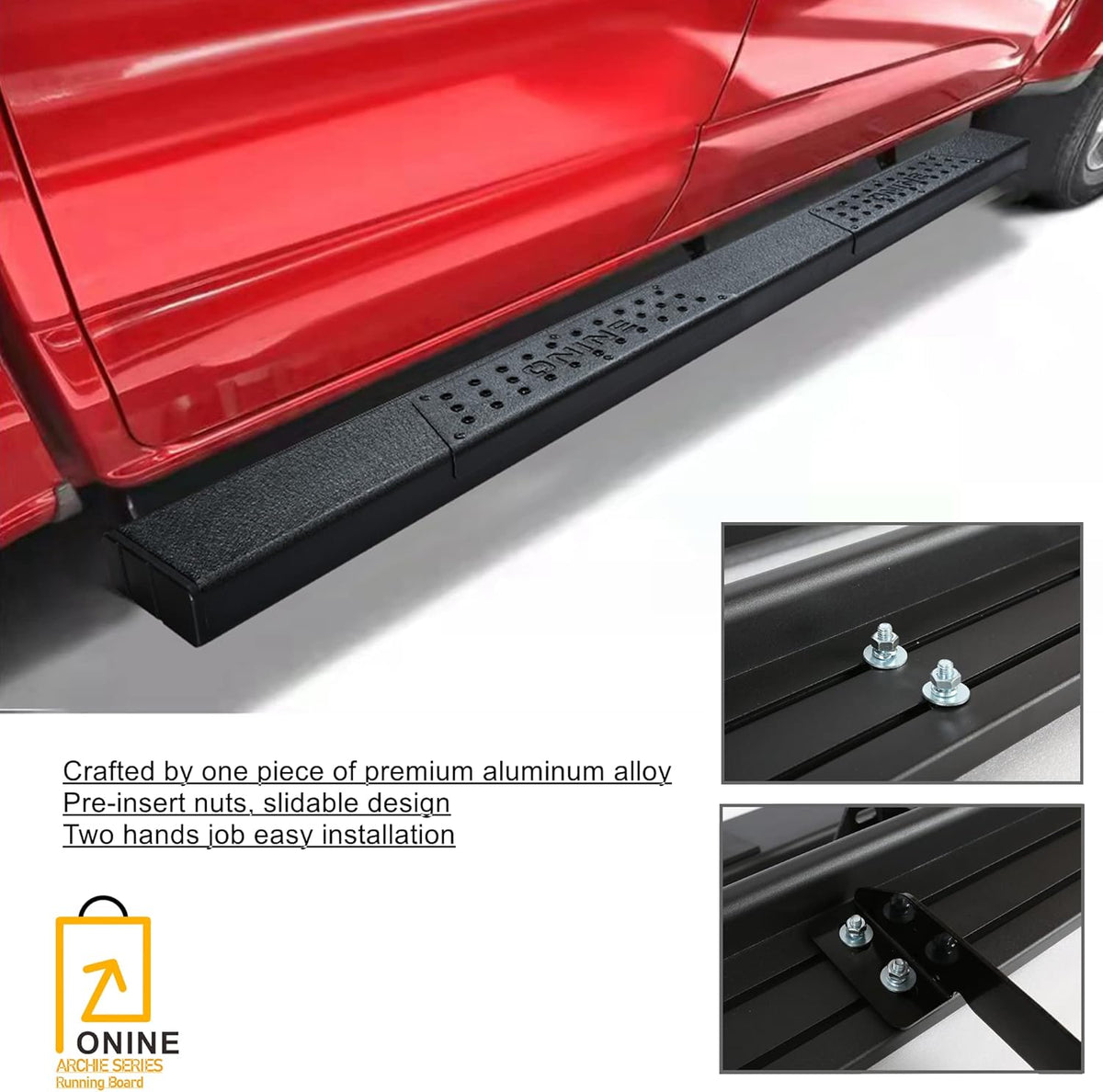 Running Boards Side Step Nerf Bar Texture Black S41253
