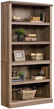 5 Shelf Bookcase with 3 Adjustable Shelves in Salt Oak K608