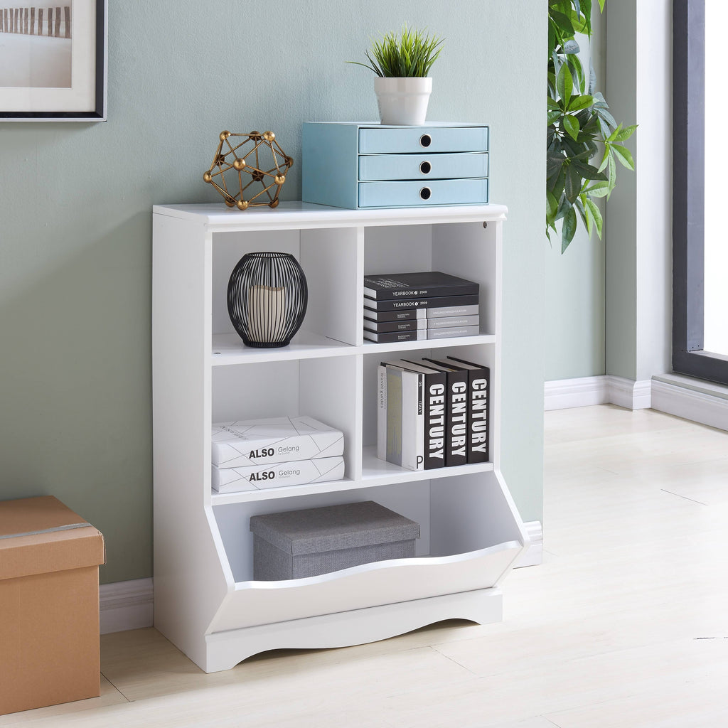 White Multi Cubby Storage Cabinet B2832