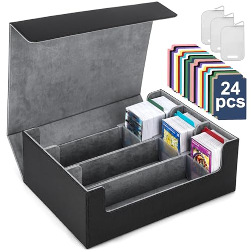 Trading Card Storage Box 1800+ Leather Magnetic Closure T74523