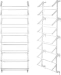 Hanging Over The Door Shoe Rack, 8 Holder Racks, White W477045