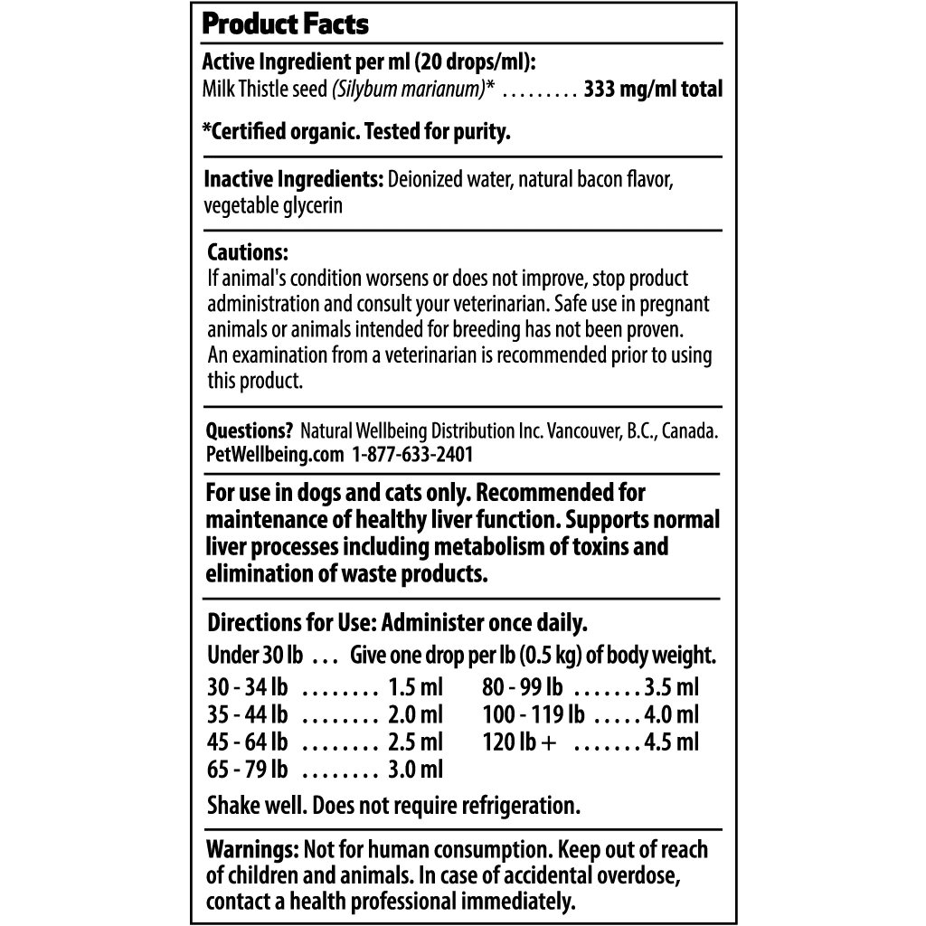 Milk Thistle for Dogs 4oz (118ml) M5704