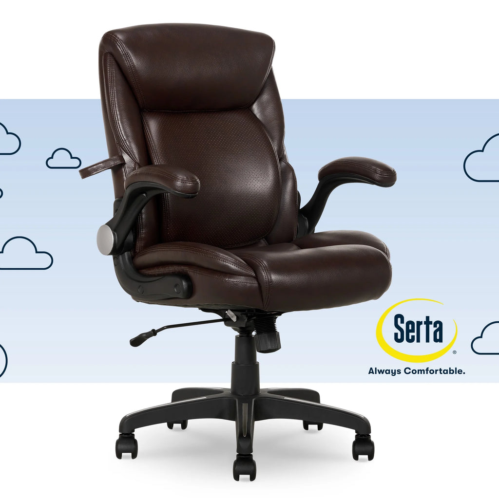 Black Bonded Leather Office Chair E486