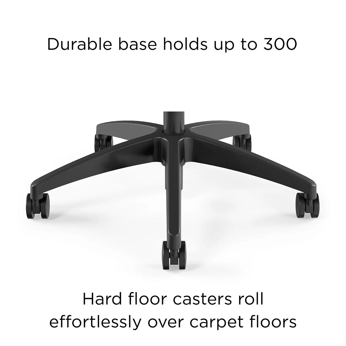 Black Vinyl Armless Task Chair F409811