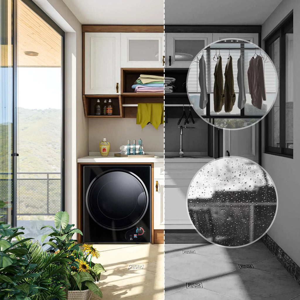 Electric Portable Front Load Clothes Dryer with Knob Control B340