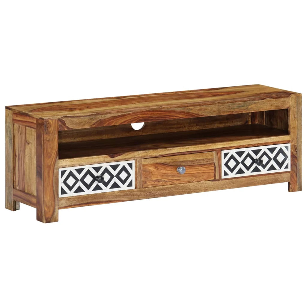 Sheesham Wood TV Stand with 3 Drawers U800