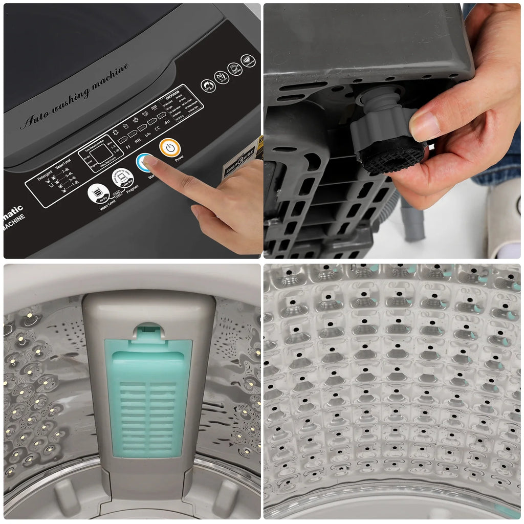 17.8Lbs Capacity Full-Automatic Compact Portable Washing Machine F3706