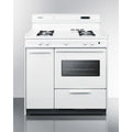 36" White Gas Range with Open Burners E515
