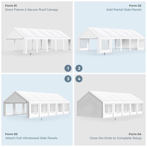 20x40FT Heavy Duty Party Tent with Removable Sidewalls L22687