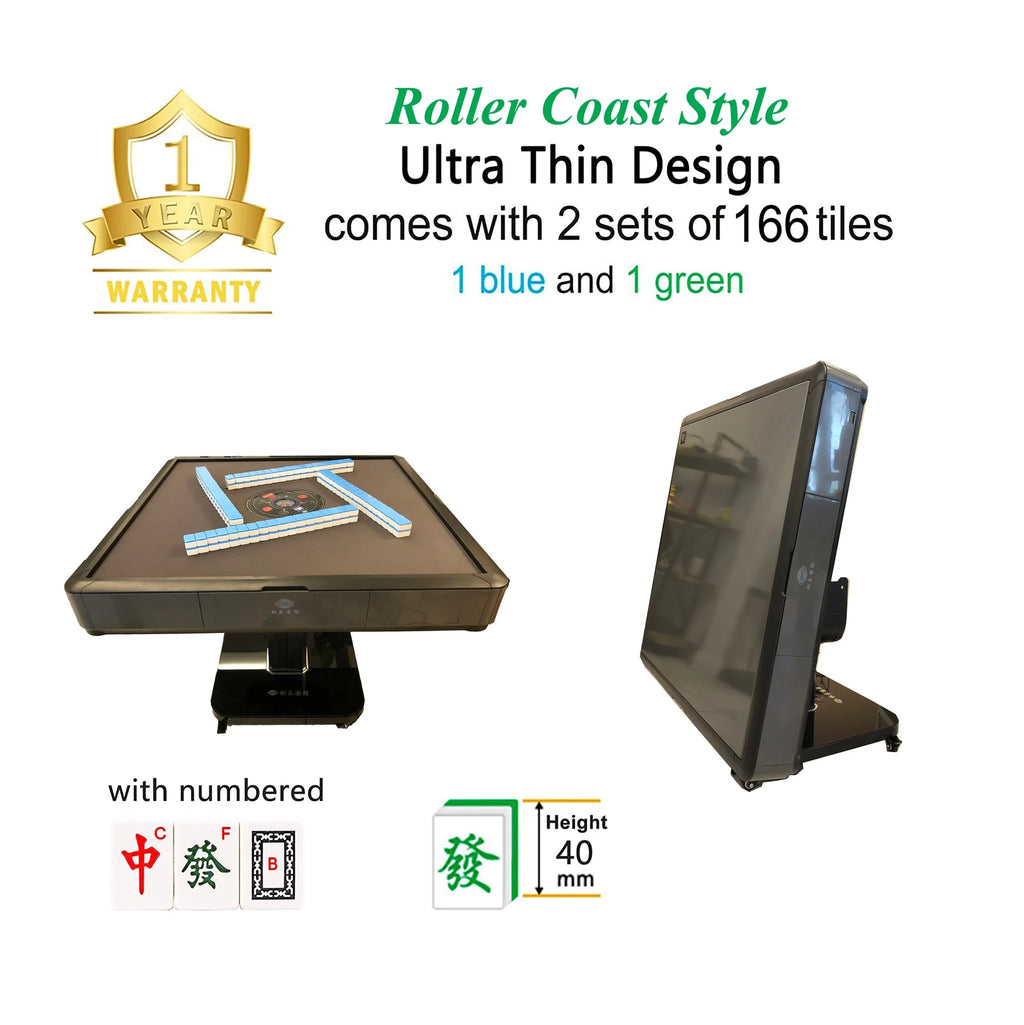Automatic Mahjong Table Gray Folding with Tiles S51763