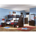 Antique Walnut Twin Over Twin Bunkbed E942