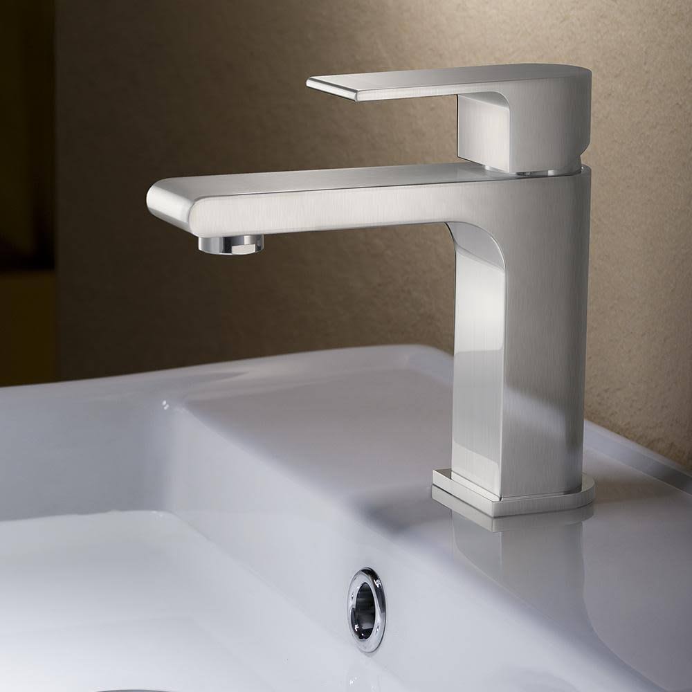 Brushed Nickel Single Hole Mount Bathroom Vanity Faucet X889065
