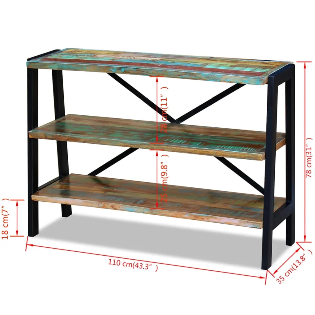 Sideboard 3 Shelves Solid Reclaimed Wood O533